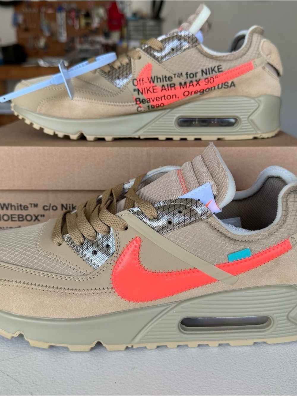 Nike Air Max 90 x Off-White White Men’s Size 9 New With Box - Picture 8 of 10